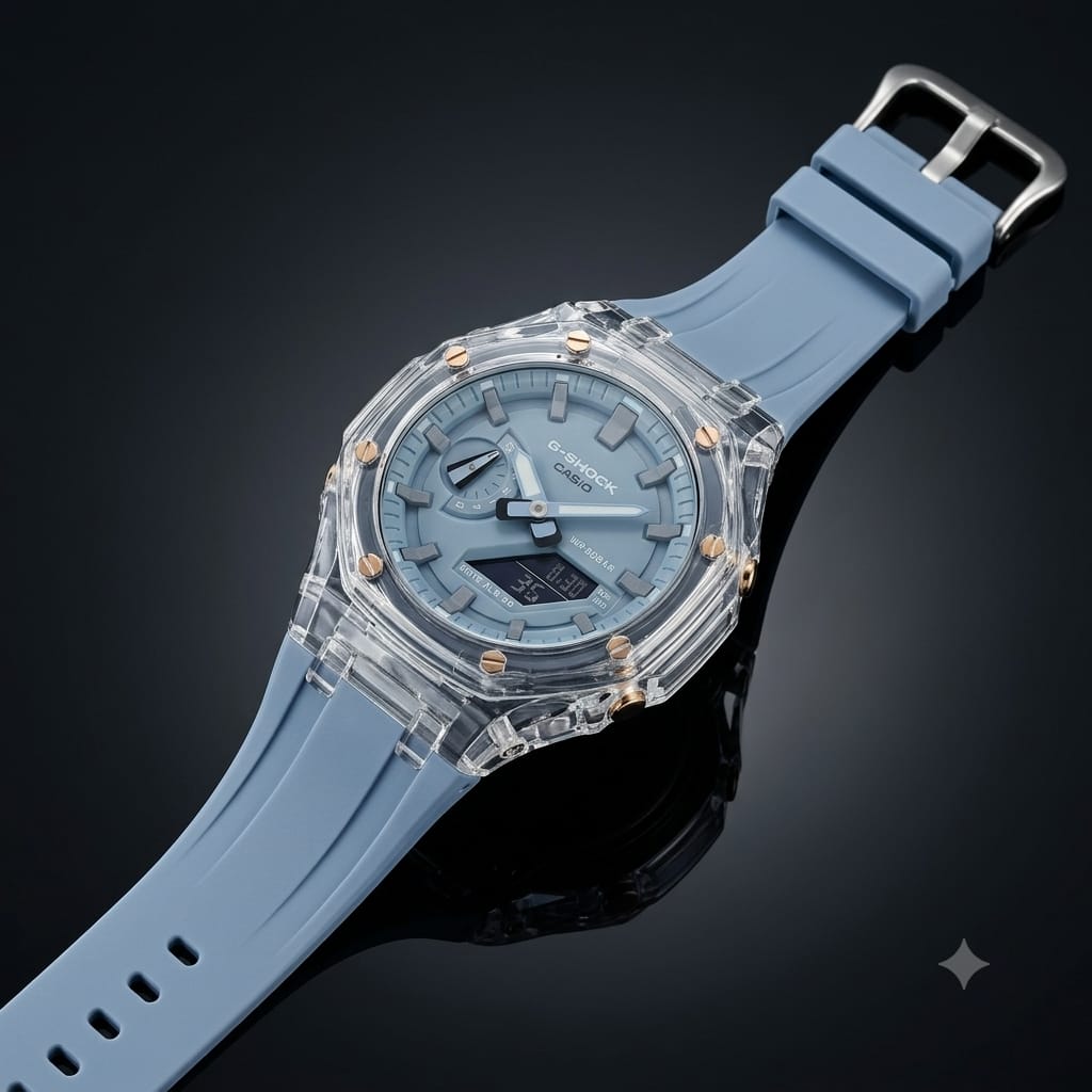 CASIO G-SHOCK Ice Blue · Ref. GS-05 · vista 1