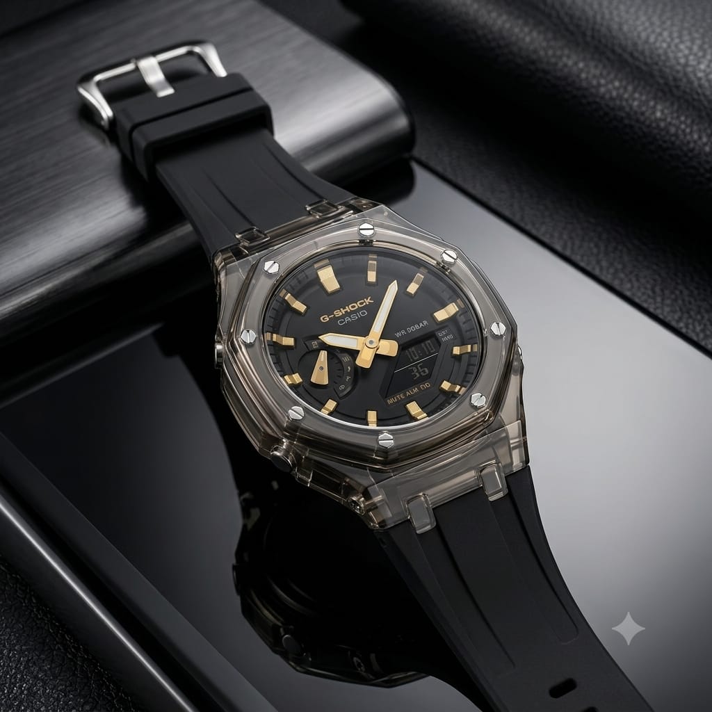 CASIO G-SHOCK Smoke Gold · Ref. GS-03 · vista 1