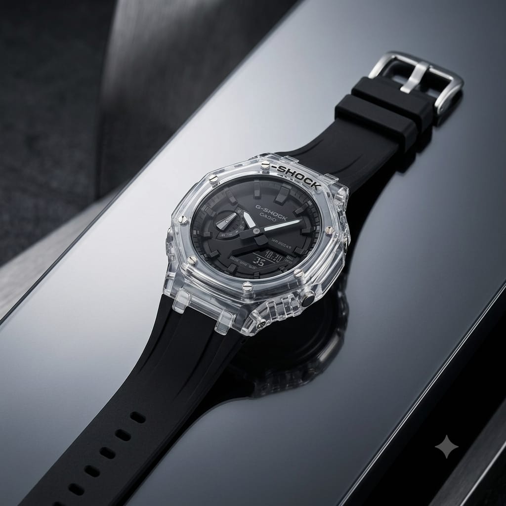 CASIO G-SHOCK Crystal Black · Ref. GS-01 · vista 1