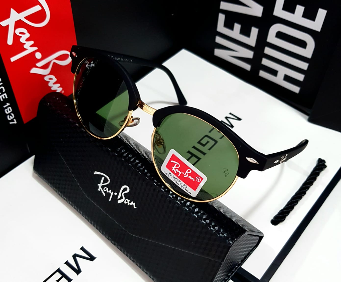 Ray-Ban Clubmaster Round Green · vista 1