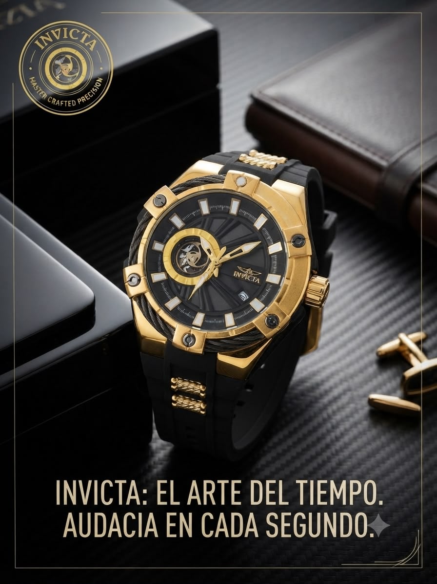 Invicta Bolt Zeus Semiautomático Gold Onyx · Ref. IV-Z04 · vista 1