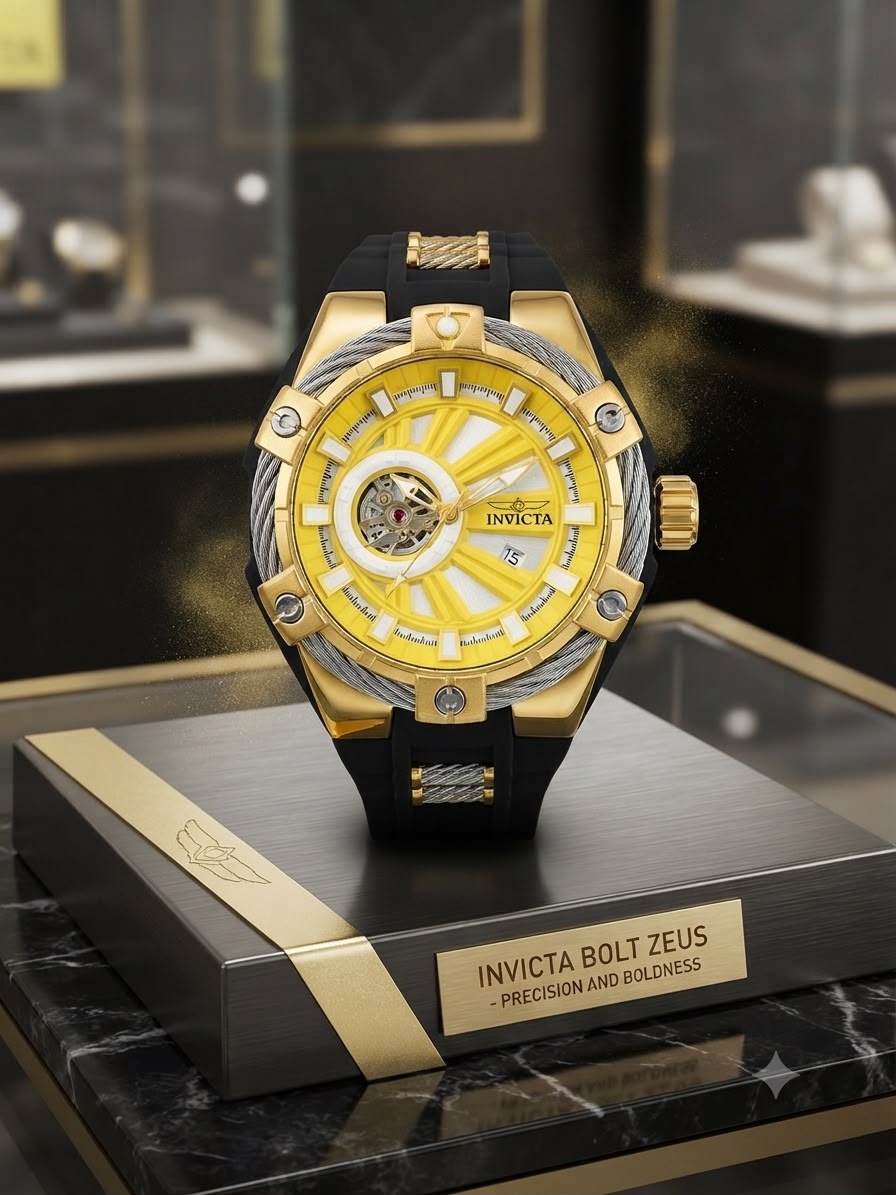 Invicta Bolt Zeus Semiautomático Solar Gold · Ref. IV-Z03 · vista 1
