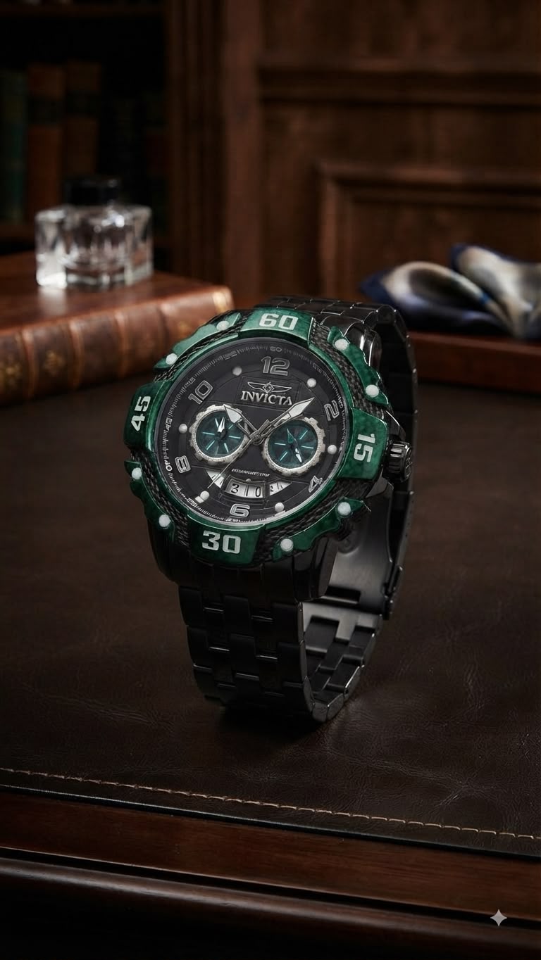 Invicta Bolt Chrono Emerald Black · Ref. IV-CF04 · vista 1