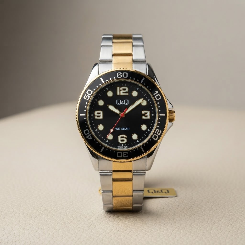 Q&Q Black Diver · vista 1