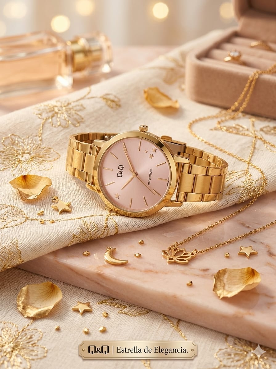 Q&Q Rosa Dorada · Ref. DM-23 · vista 1