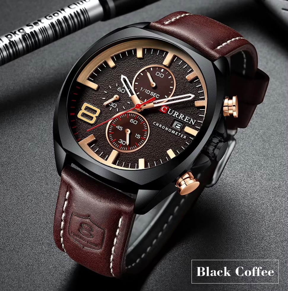 CURREN Leather Coffee Rose · Ref. CL-01