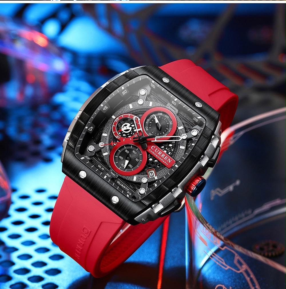 CURREN Sport Square Racing Red · Ref. CS-04