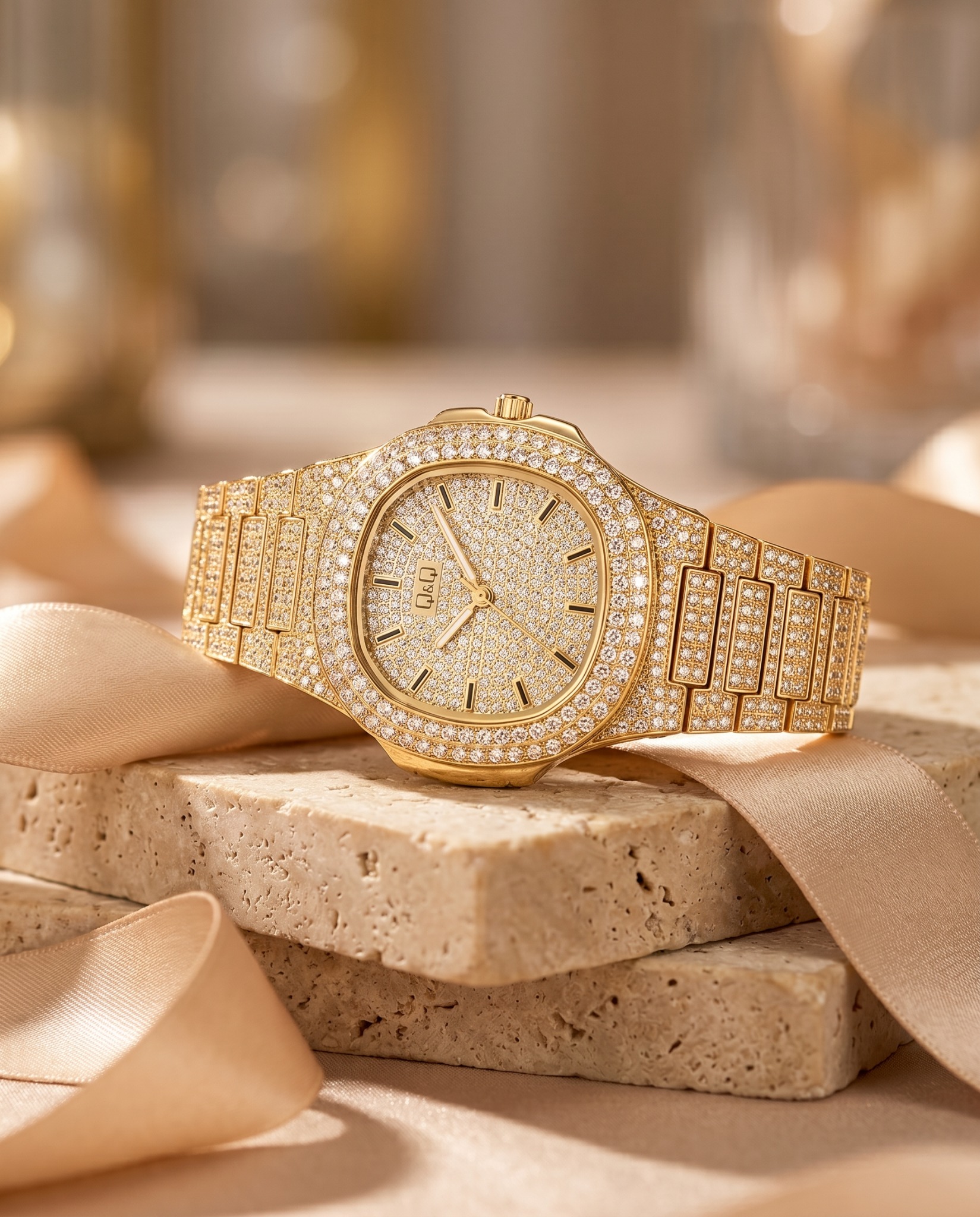 Q&Q Pavé Golden Halo · Ref. DM-91 · vista 1