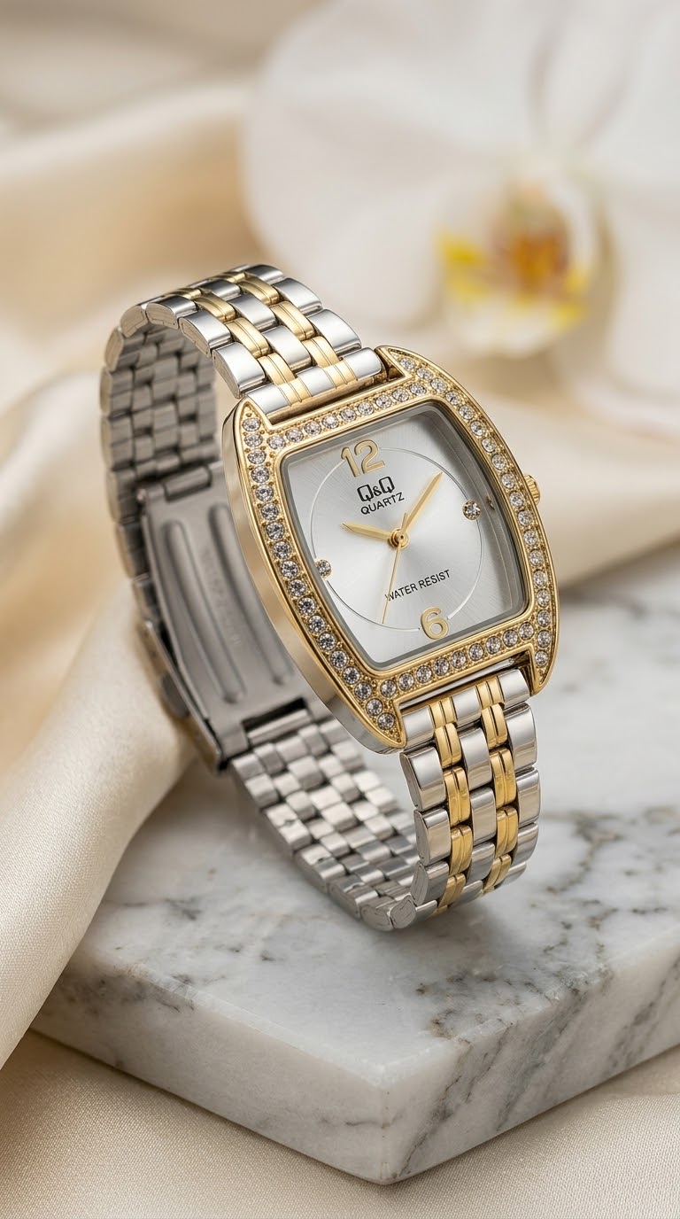 Q&Q Bicolor Rectangular Cristal · Ref. DM-51 · vista 1