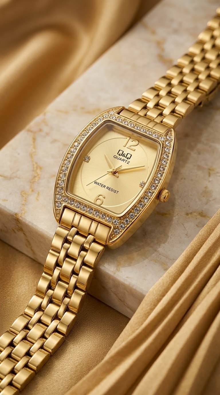 Q&Q Dorado Rectangular Champagne · Ref. DM-54 · vista 1