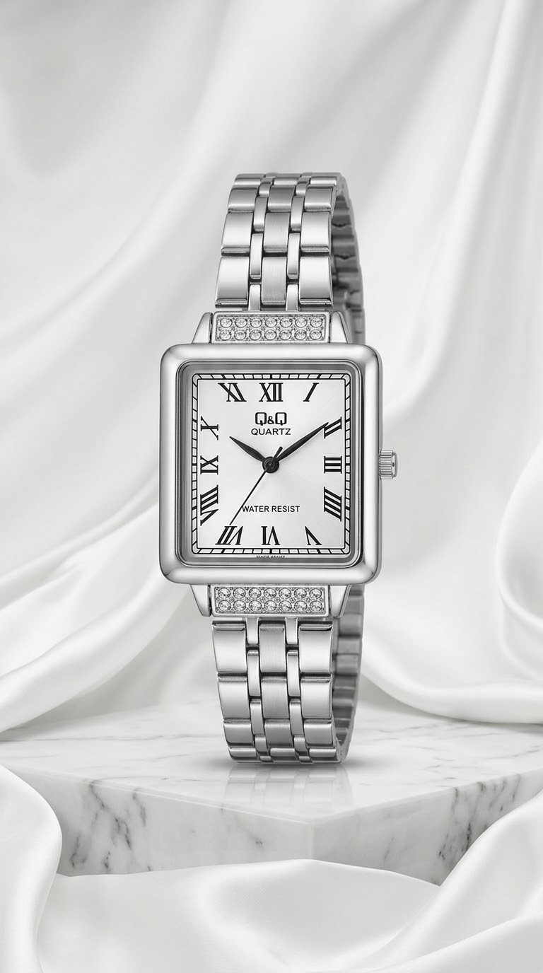 Q&Q Plata Clásico Romano · Ref. DM-57 · vista 1