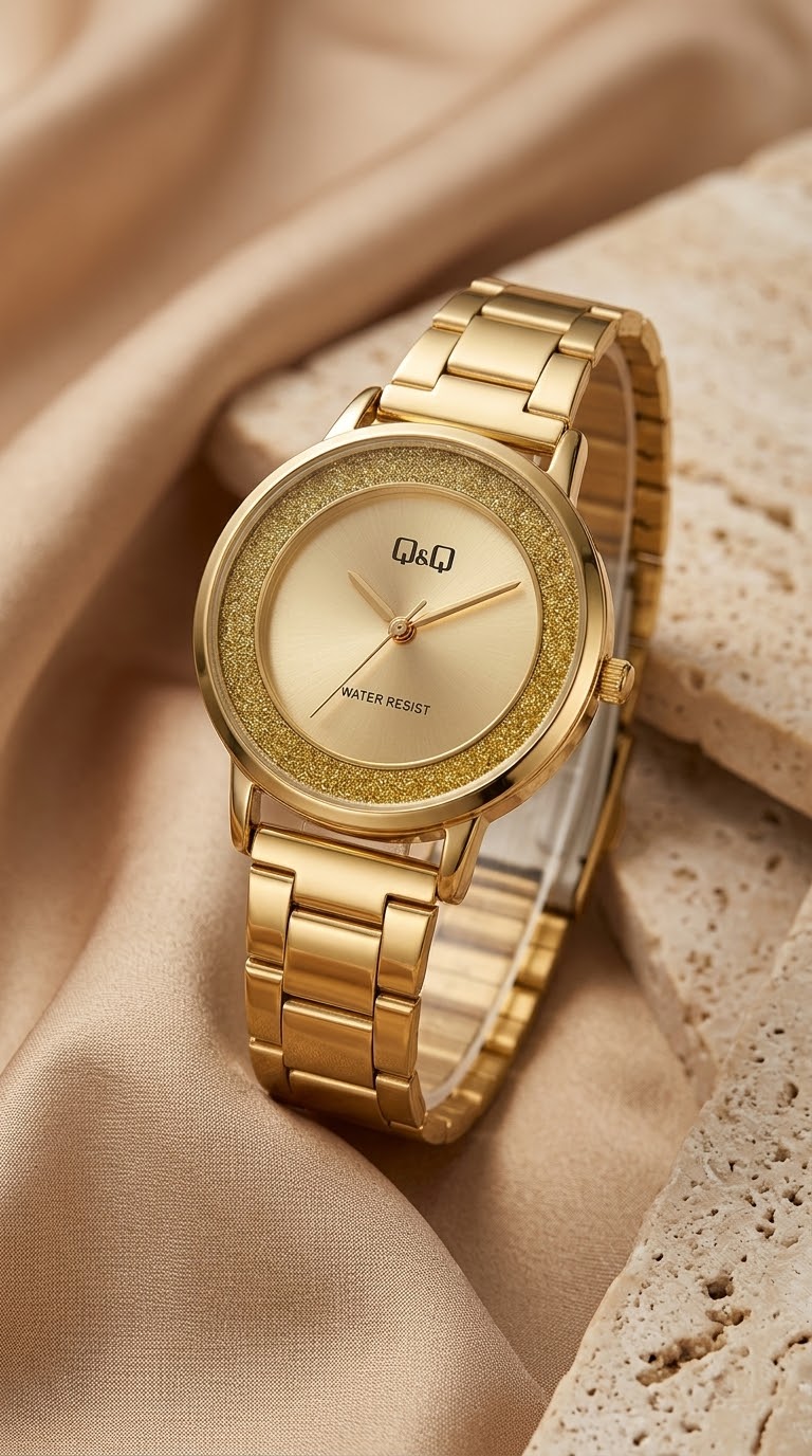 Q&Q Dorado Halo Champagne · Ref. DM-65 · vista 1