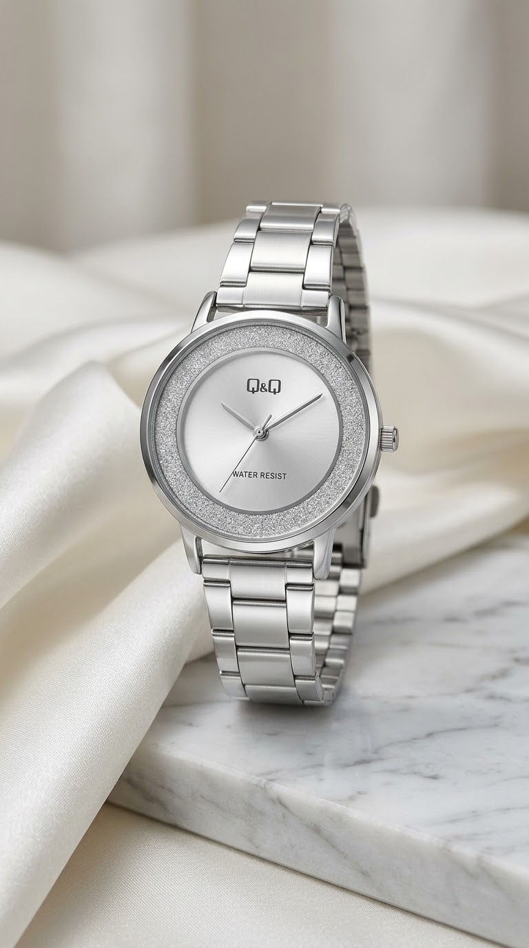 Q&Q Plata Halo Minimal · Ref. DM-66 · vista 1