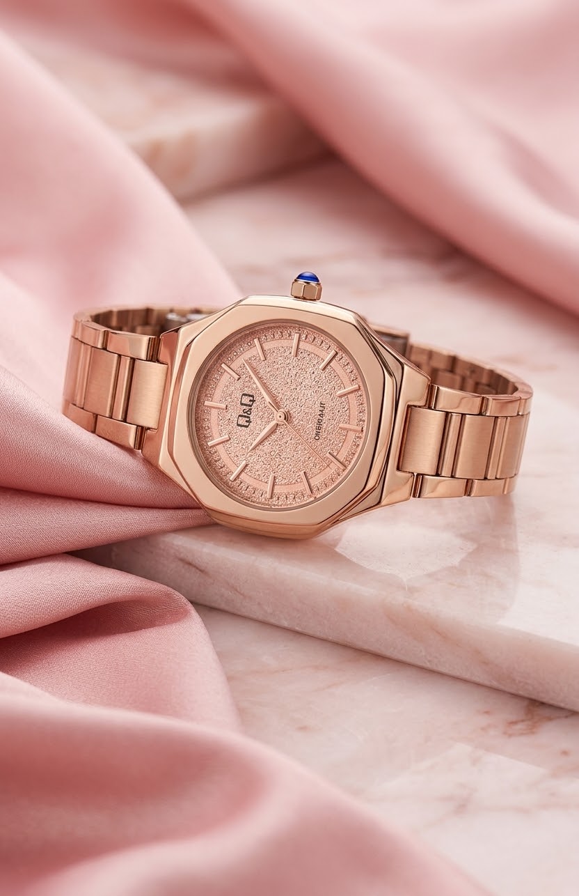 Q&Q Rose Octagonal Textura · Ref. DM-68 · vista 1