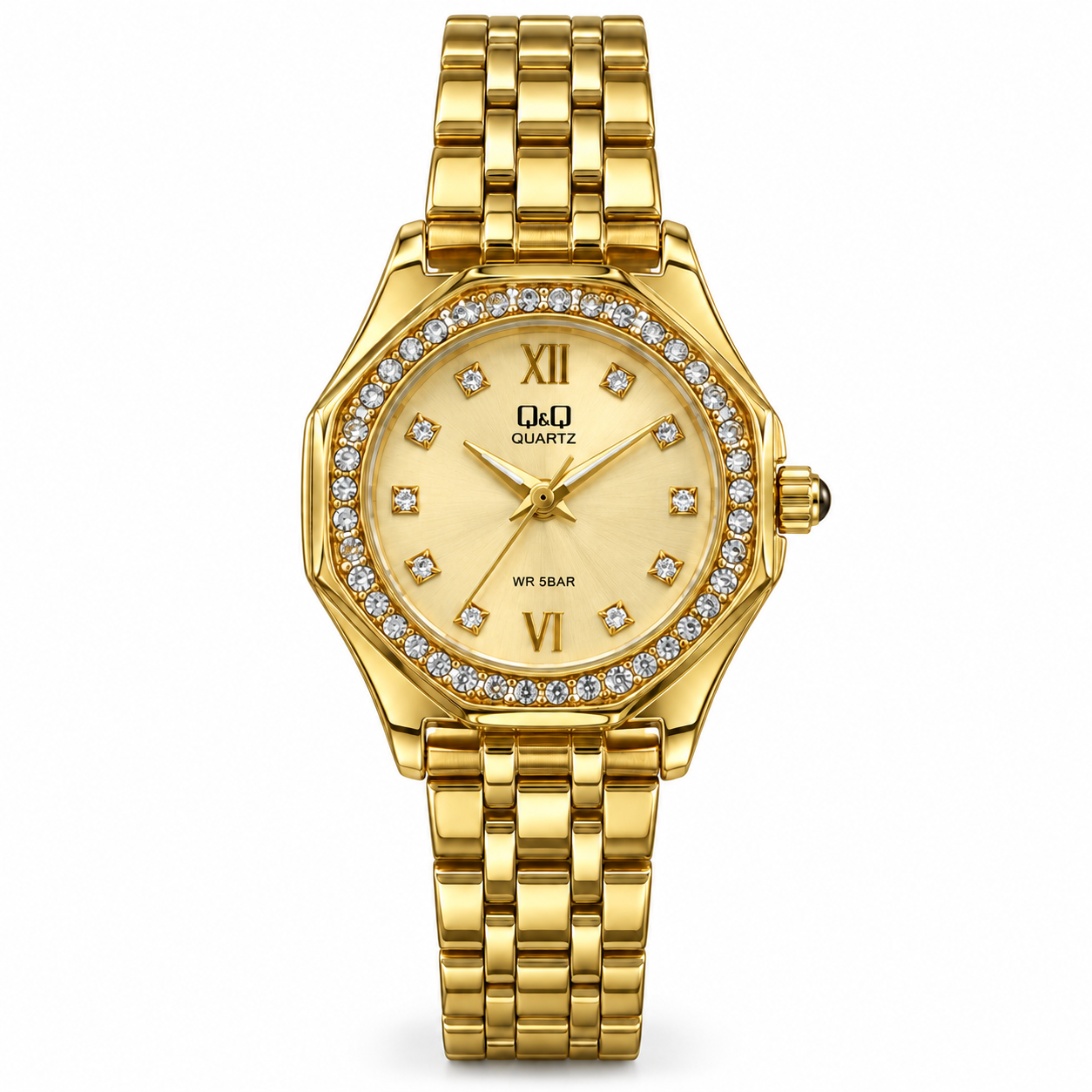 Q&Q Octagonal Golden Champagne · Ref. DM-79 · vista 1