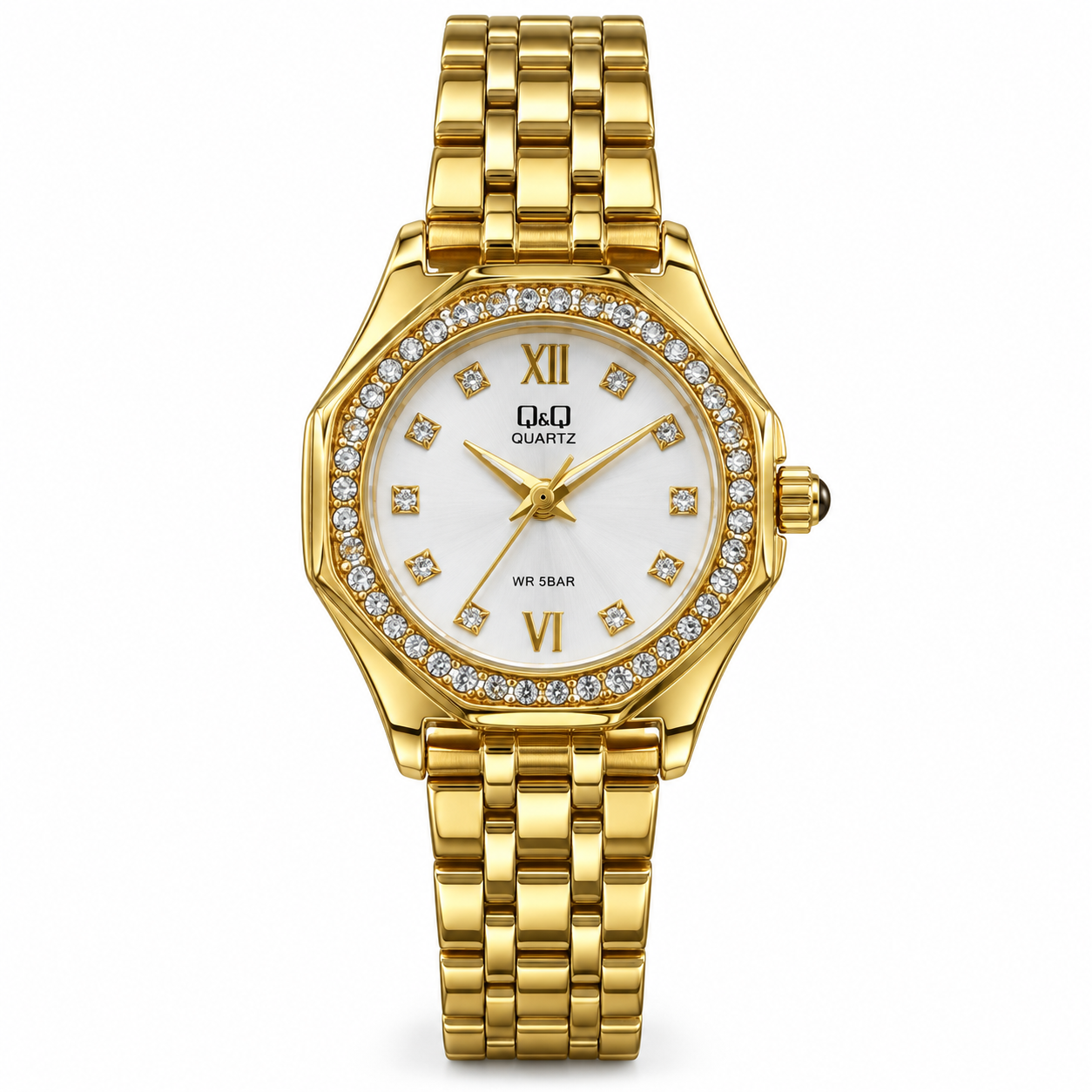Q&Q Octagonal Golden Pearl · Ref. DM-84 · vista 1