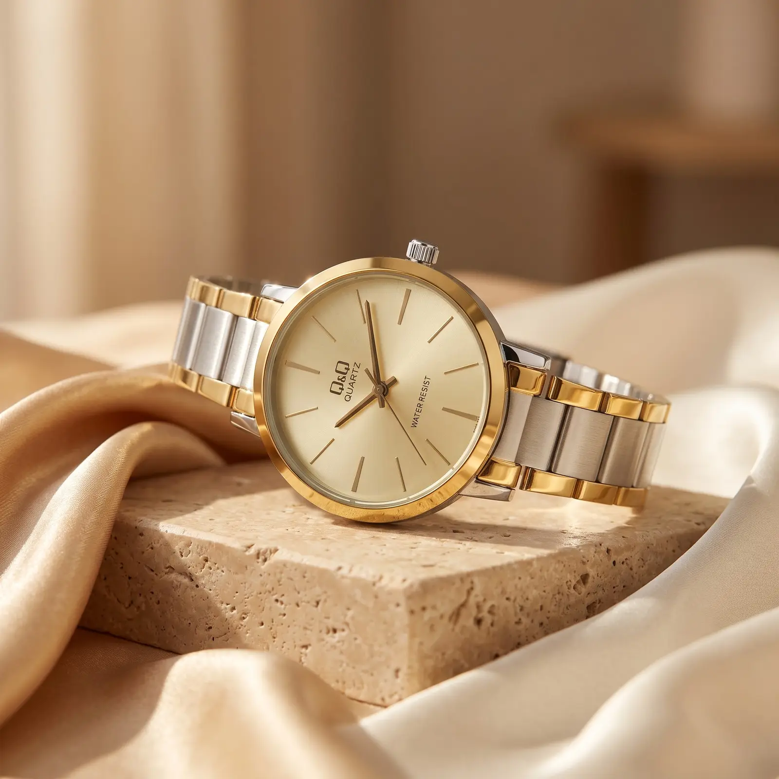 Q&Q Classic Bicolor Champagne · Ref. DM-129 · vista 1