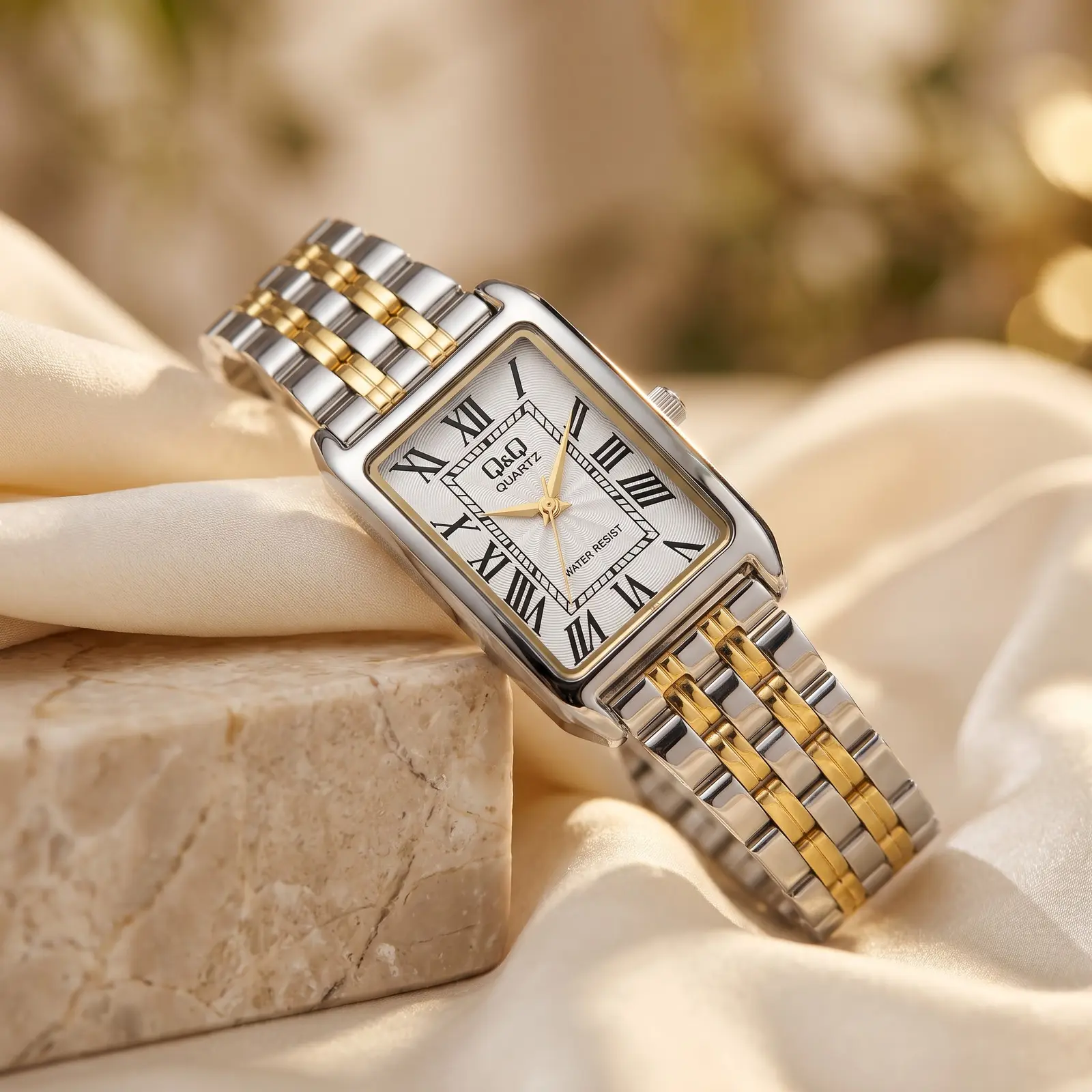 Q&Q Rectangular Bicolor Pearl · Ref. DM-126 · vista 1