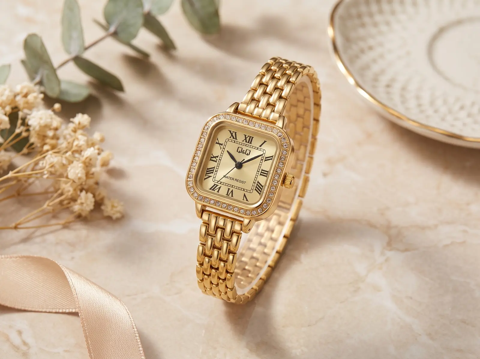 Q&Q Rectangular Golden Champagne · Ref. DM-108 · vista 1