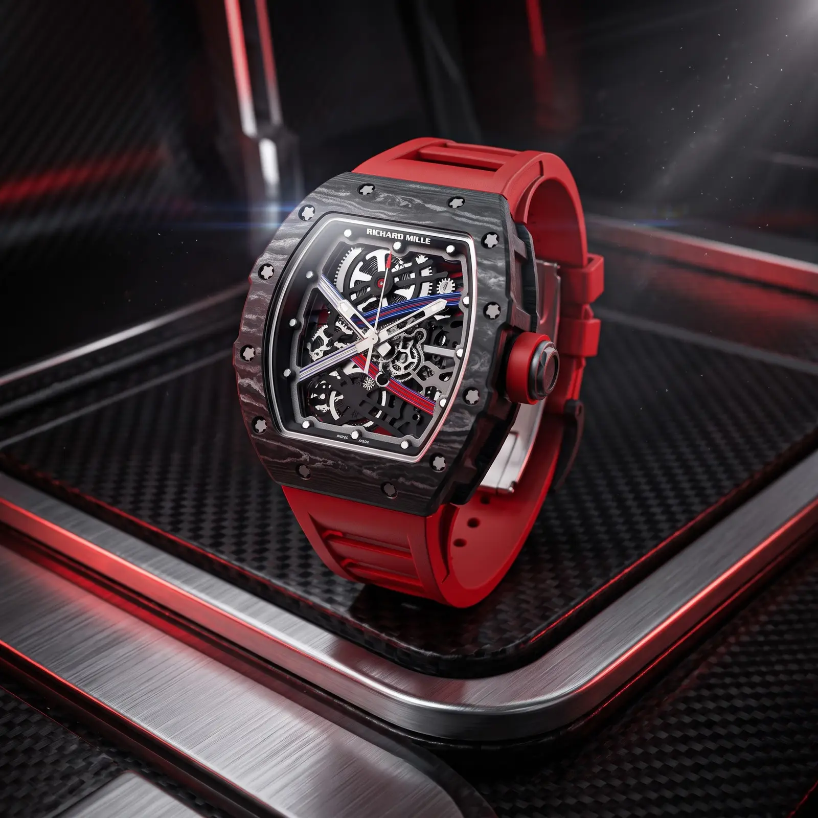 Richard Mille Carbon Racing Red · Ref. RM-O34 · vista 1