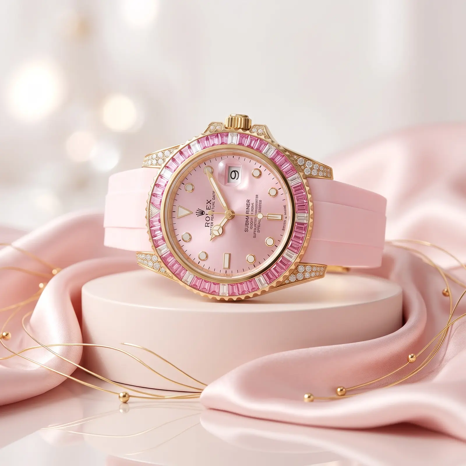 ROLEX Dama Crystal Rubber Pink · Ref. RD-15 · vista 1