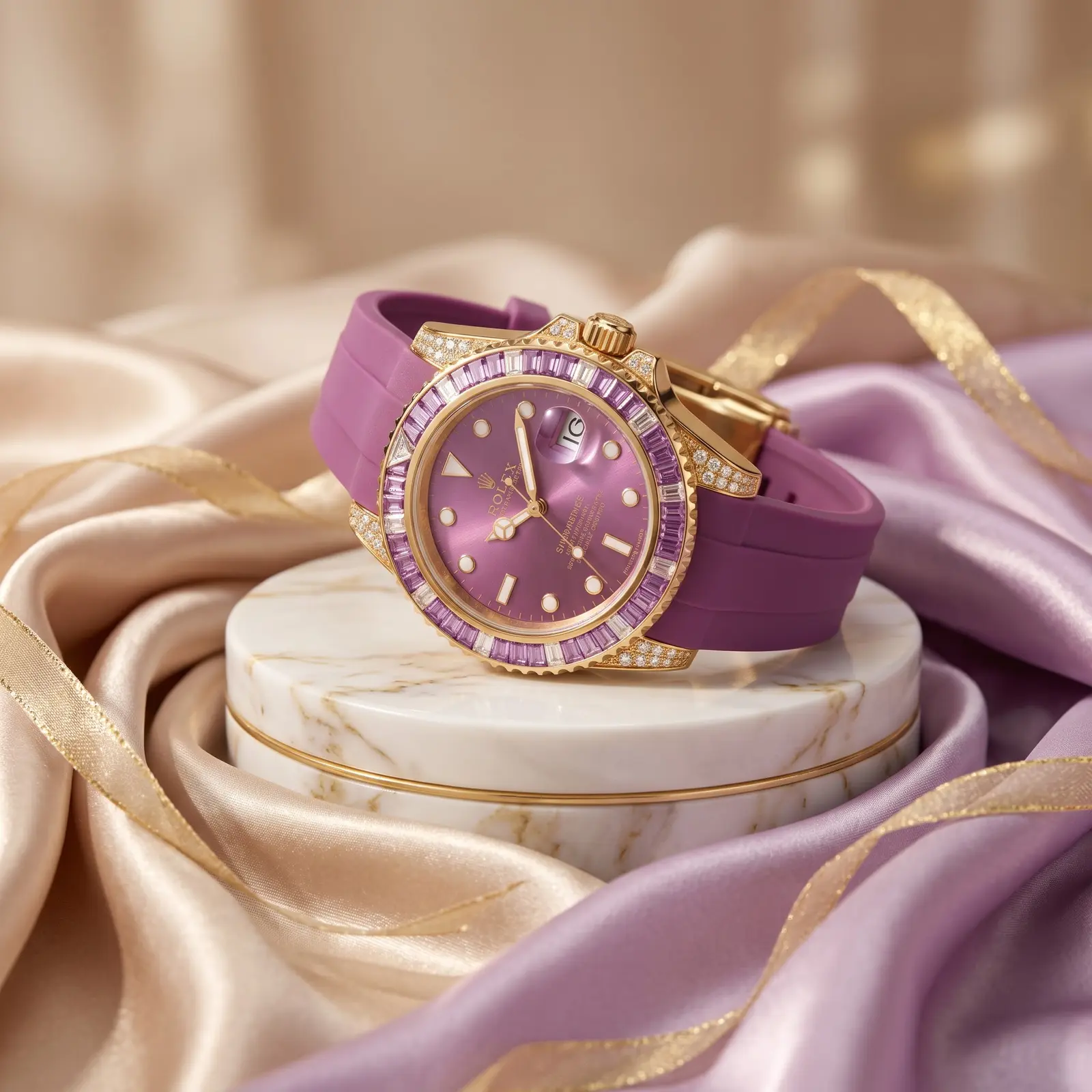 ROLEX Dama Crystal Rubber Violet · Ref. RD-14 · vista 1