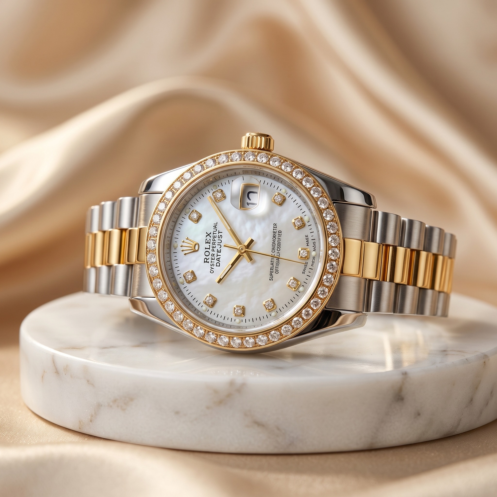 Rolex Datejust Crystal Bicolor Pearl · Ref. RL-N04